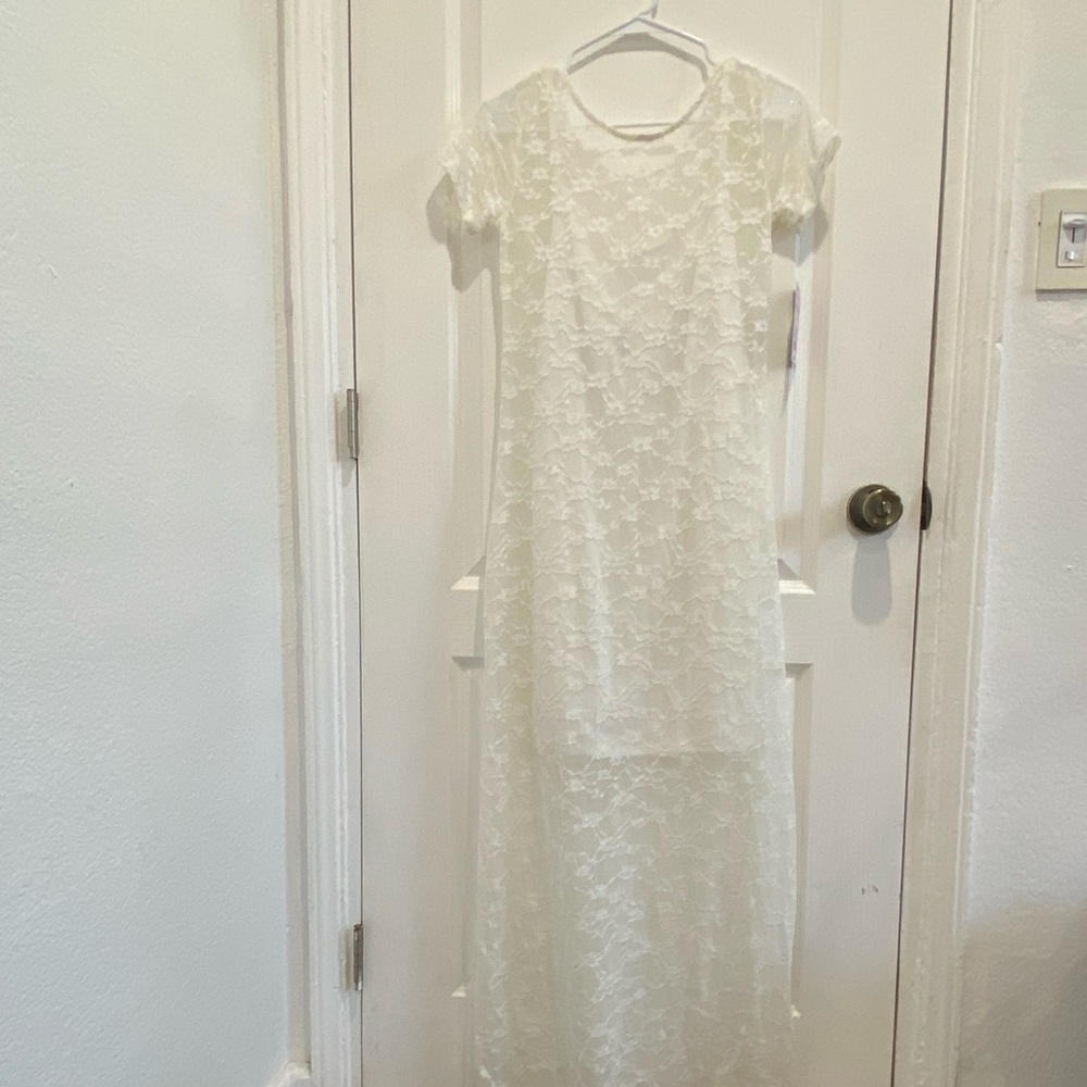 White lace Target dress